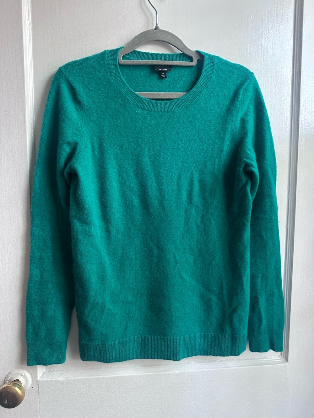 Talbots Green Cashmere Crewneck Sweater